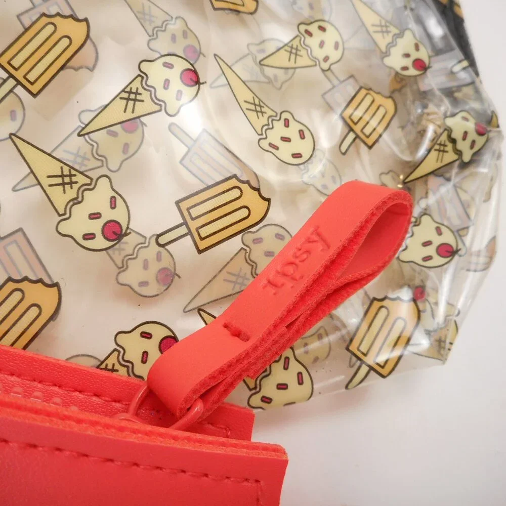 Lot of 4 Ipsy Zip Pouch Glam Makeup Bag for Cosmetics Ice Cream Power Moves